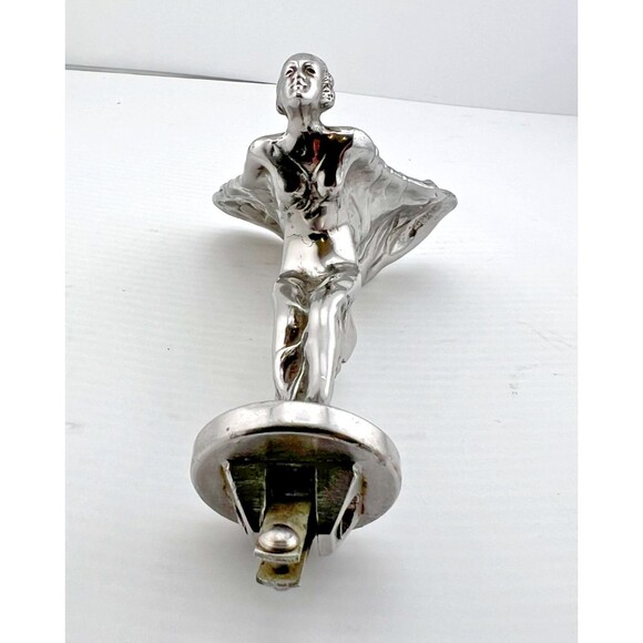 Vtg Rolls Royce Hood Ornament Spirit Of Ecstasy Phantom II Emblem Silver Lady - Picture 3 of 11